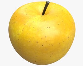 Apple Single Fruit Golden 3D model