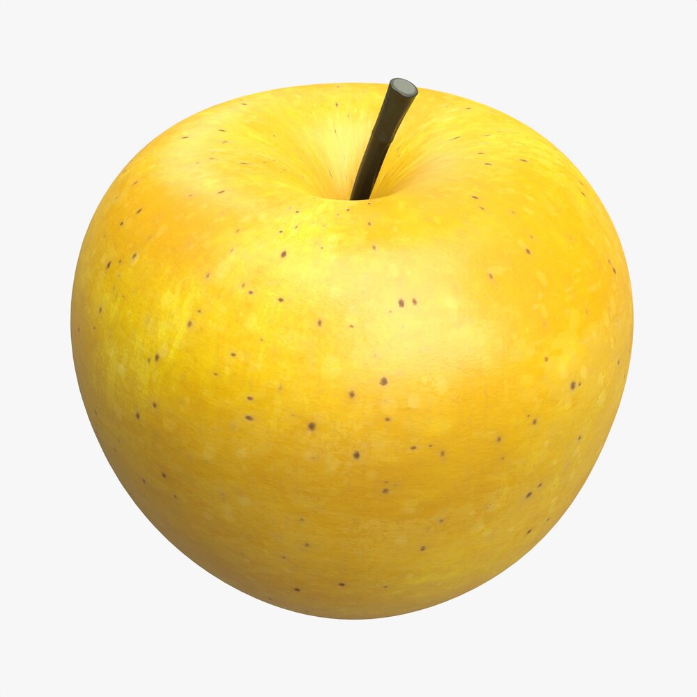 Apple Single Fruit Golden 3D模型