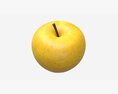 Apple Single Fruit Golden 3D 모델 