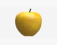 Apple Single Fruit Golden 3D 모델 