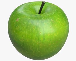 Apple Single Fruit Green 3Dモデル
