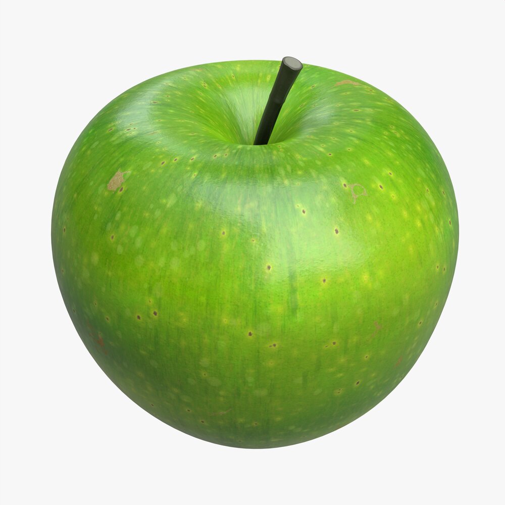 Apple Single Fruit Green 3D模型