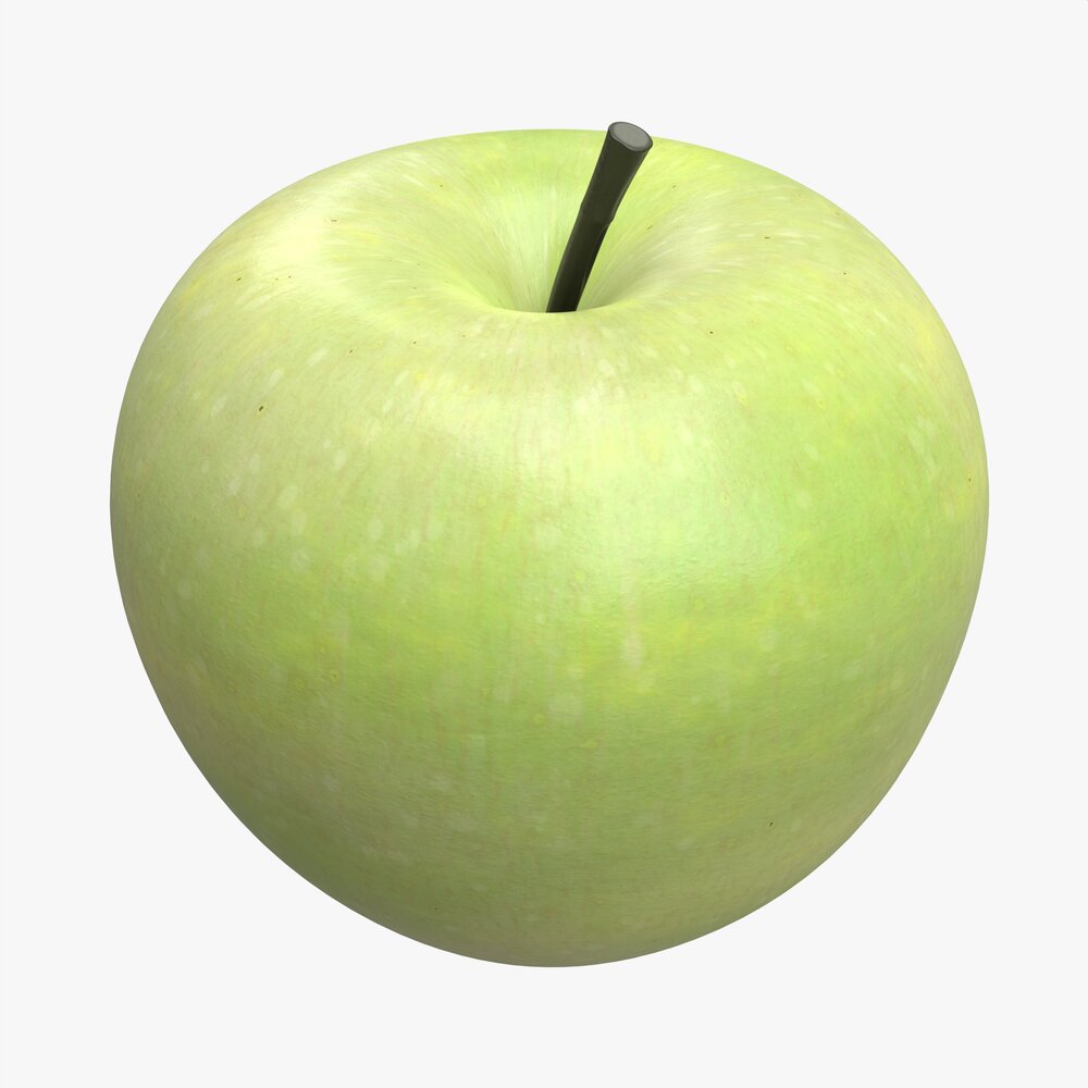 Apple Single Fruit Green Light 3D-Modell