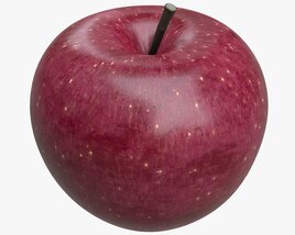 Apple Single Fruit Red 3Dモデル