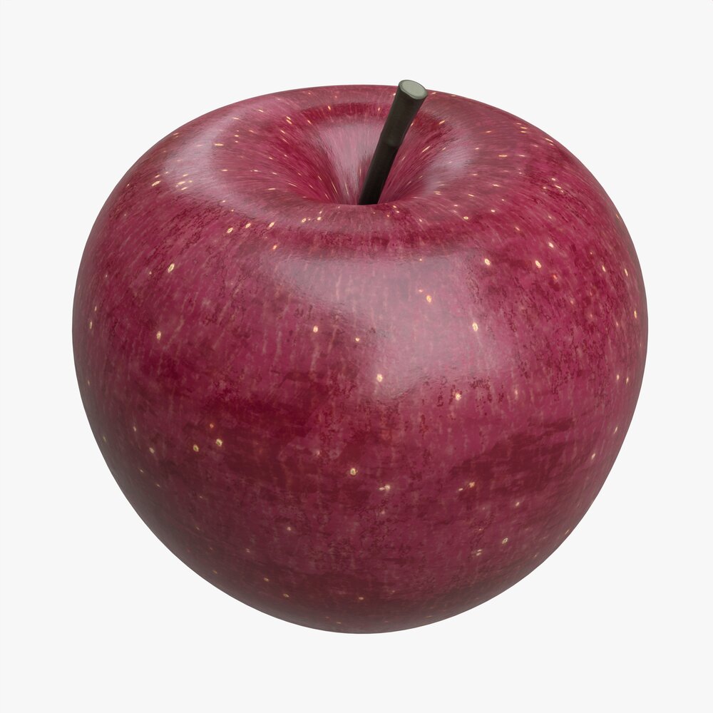 Apple Single Fruit Red 3D 모델 