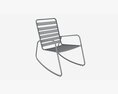 Argos Home Steel Garden Rocking Chair Modèle 3d