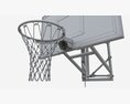 Wall Basketball Shield With A Basket 3D модель