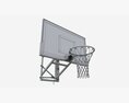 Wall Basketball Shield With A Basket 3D-Modell