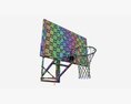 Wall Basketball Shield With A Basket Modello 3D