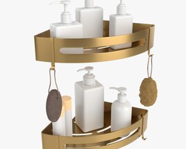 Bathroom Corner Shelves 02 3D 모델 