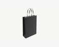 Black Paper Bag With Handles 01 3D 모델 