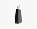 Black Paper Bag With Handles 01 3d model