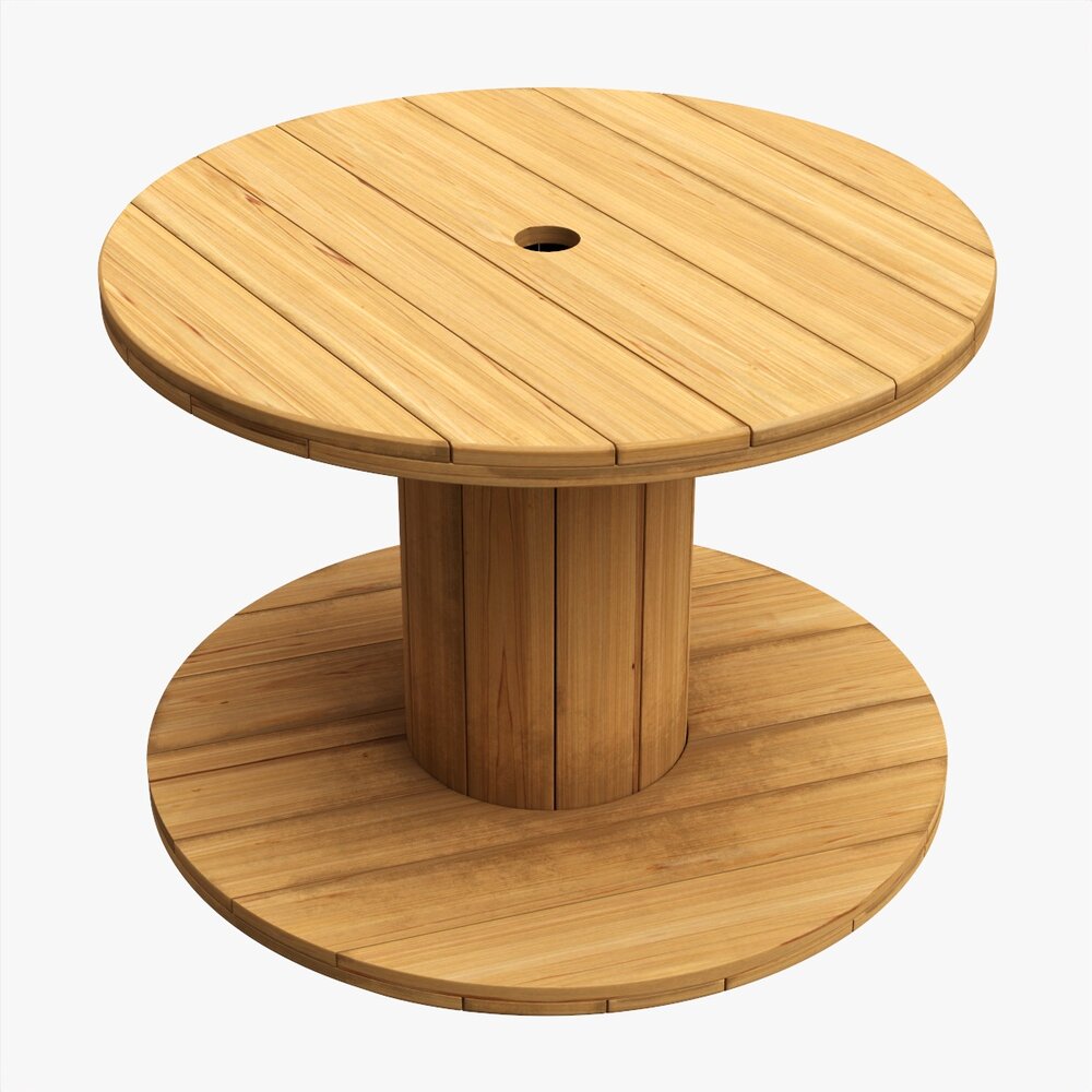 Cable Reel Table 3D 모델 