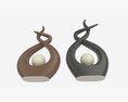 Ceramic Abstract Figurines 3D-Modell