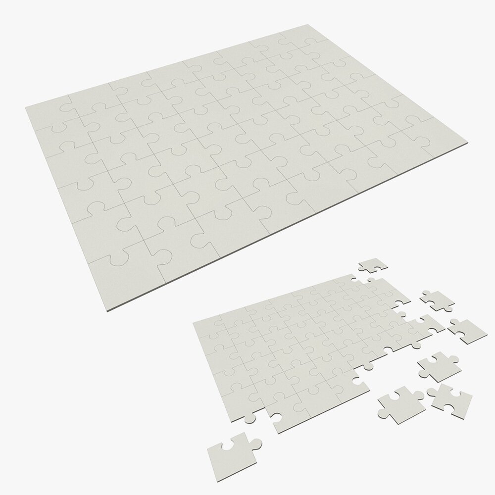 Puzzle 48 Pieces 3D модель