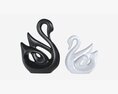 Ceramic Swan Figurines 3Dモデル