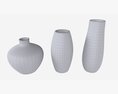 Ceramic Vases 3-set 02 3D 모델 