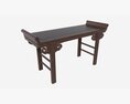 Chinese Low Tea Table Modello 3D