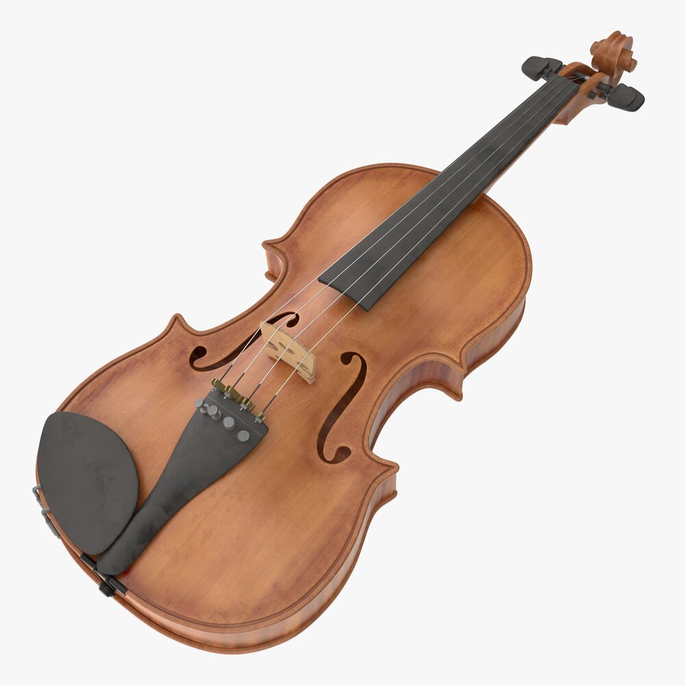 Classic Adult Violin Worn 3D model
