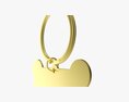 Collar Pet ID Tag Steel Brass Modelo 3D