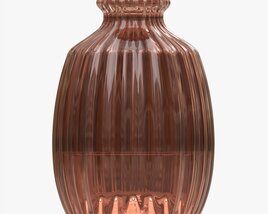 Decorative Fluted Glass Vase 3D model