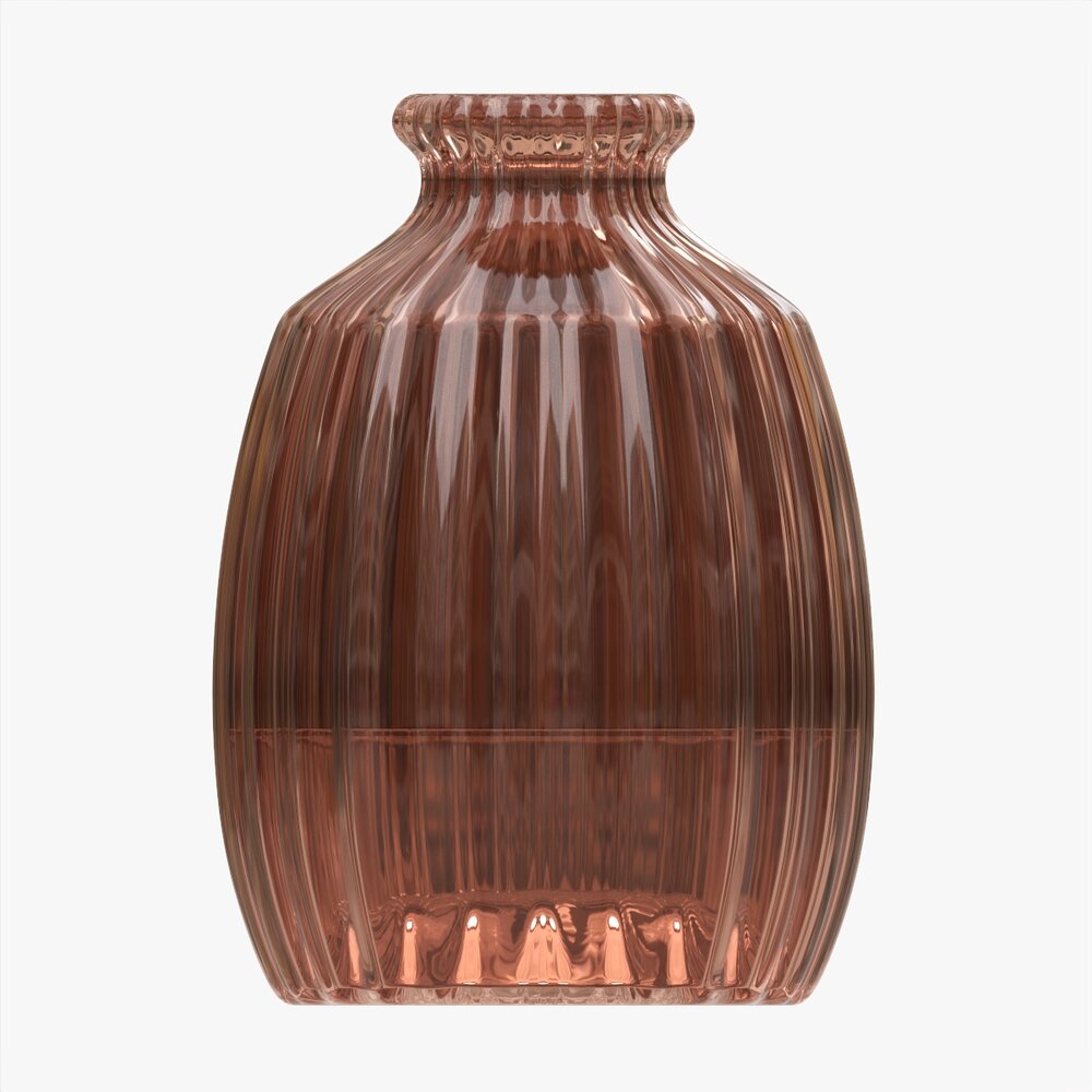 Decorative Fluted Glass Vase 3D model