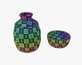 Decorative Fluted Glass Vase 3D模型