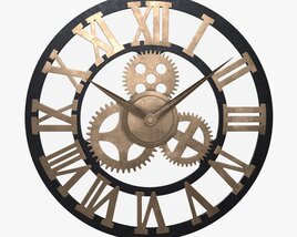 Decorative Gear Wall Clock 3D 모델 
