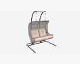 Double Steel Garden Hanging Chair 3d model
