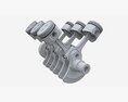 Engine Crankshaft And Pistons 3D модель