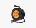 Extension Cord Reel With Sockets 01 3D 모델 
