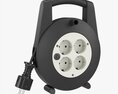 Extension Cord Reel With Sockets 02 3D 모델 