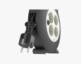 Extension Cord Reel With Sockets 02 3d model
