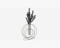 Glass Hydroponic Vase 02 3d model