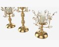 Golden Candle Holders 3D模型