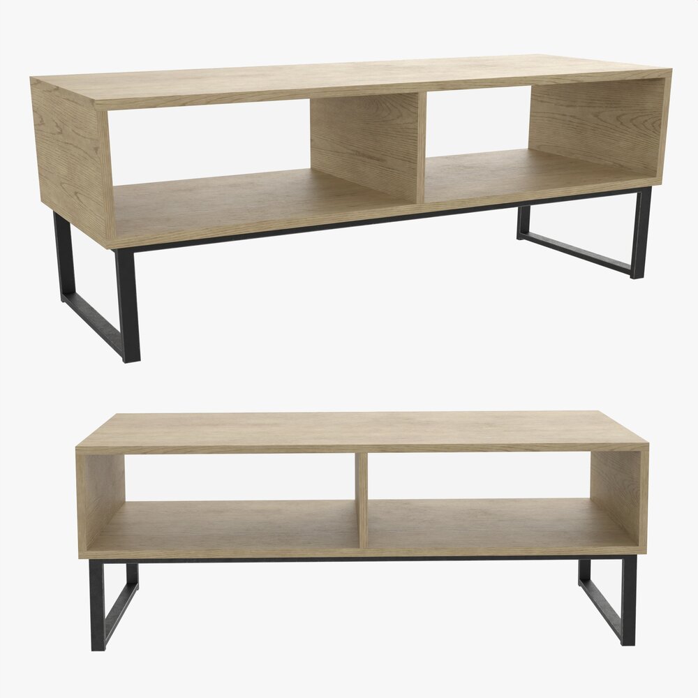Industrial Style TV Stand 3D-Modell