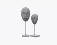 Human Face Sculptures Modèle 3d