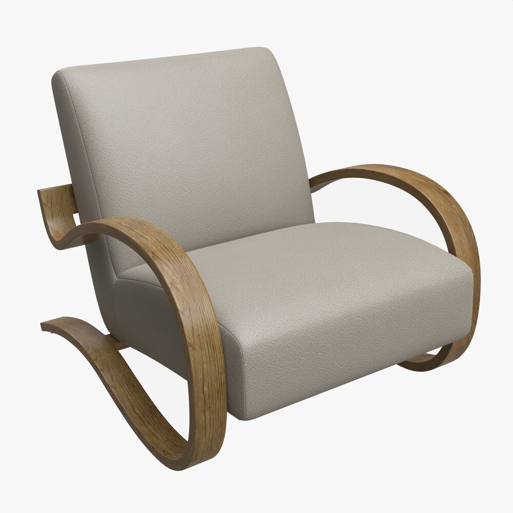Leather Lounge Chair Modèle 3d