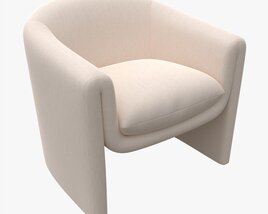 Linen Sculptural Chair 3D model
