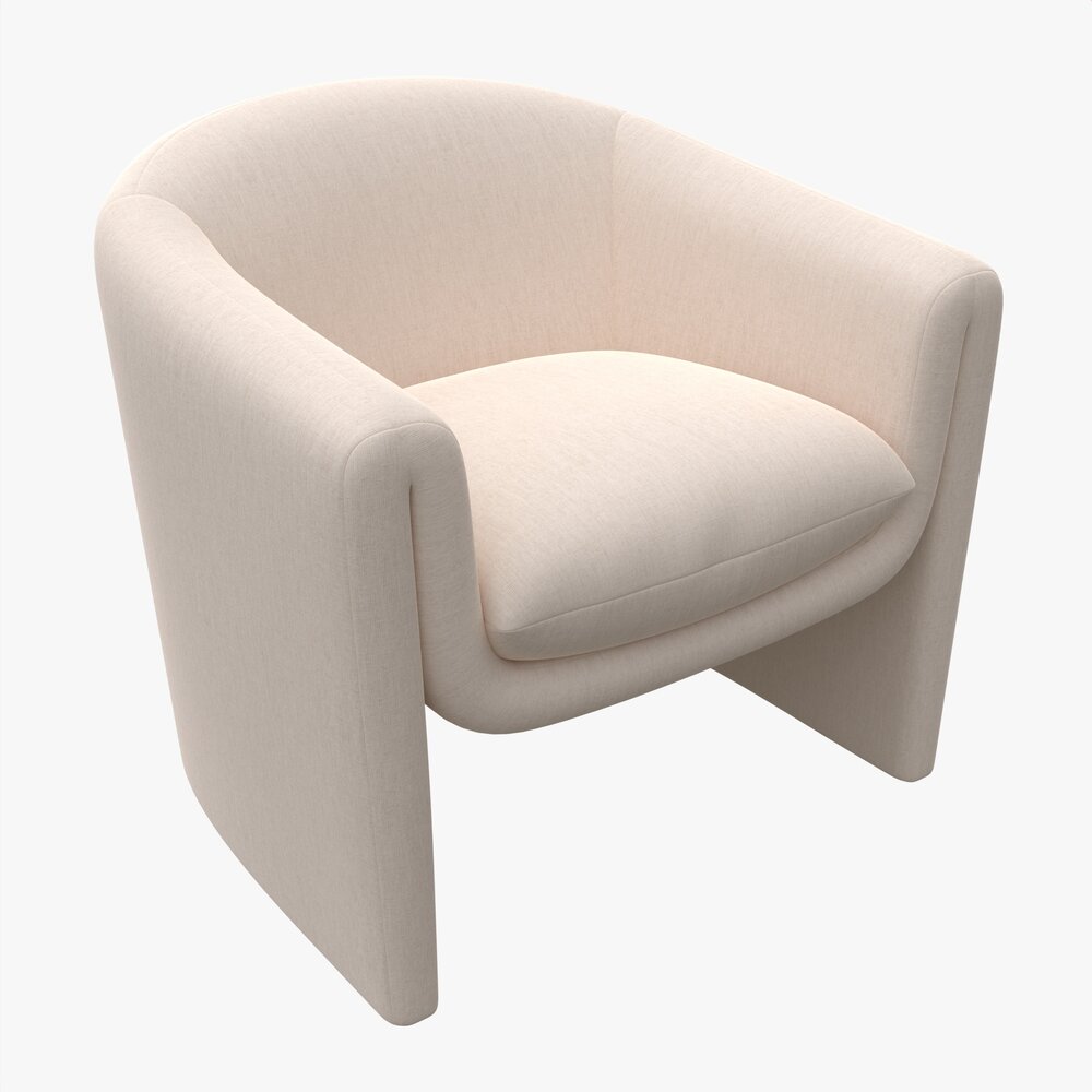 Linen Sculptural Chair 3D 모델 