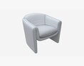 Linen Sculptural Chair Modèle 3d