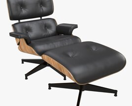 Lounge Chair With Ottoman 3D-Modell
