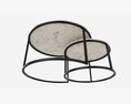 Marble Texture Coffee Table 2 In 1 3D-Modell