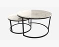 Marble Texture Coffee Table 2 In 1 Modèle 3d