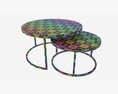 Marble Texture Coffee Table 2 In 1 3d model