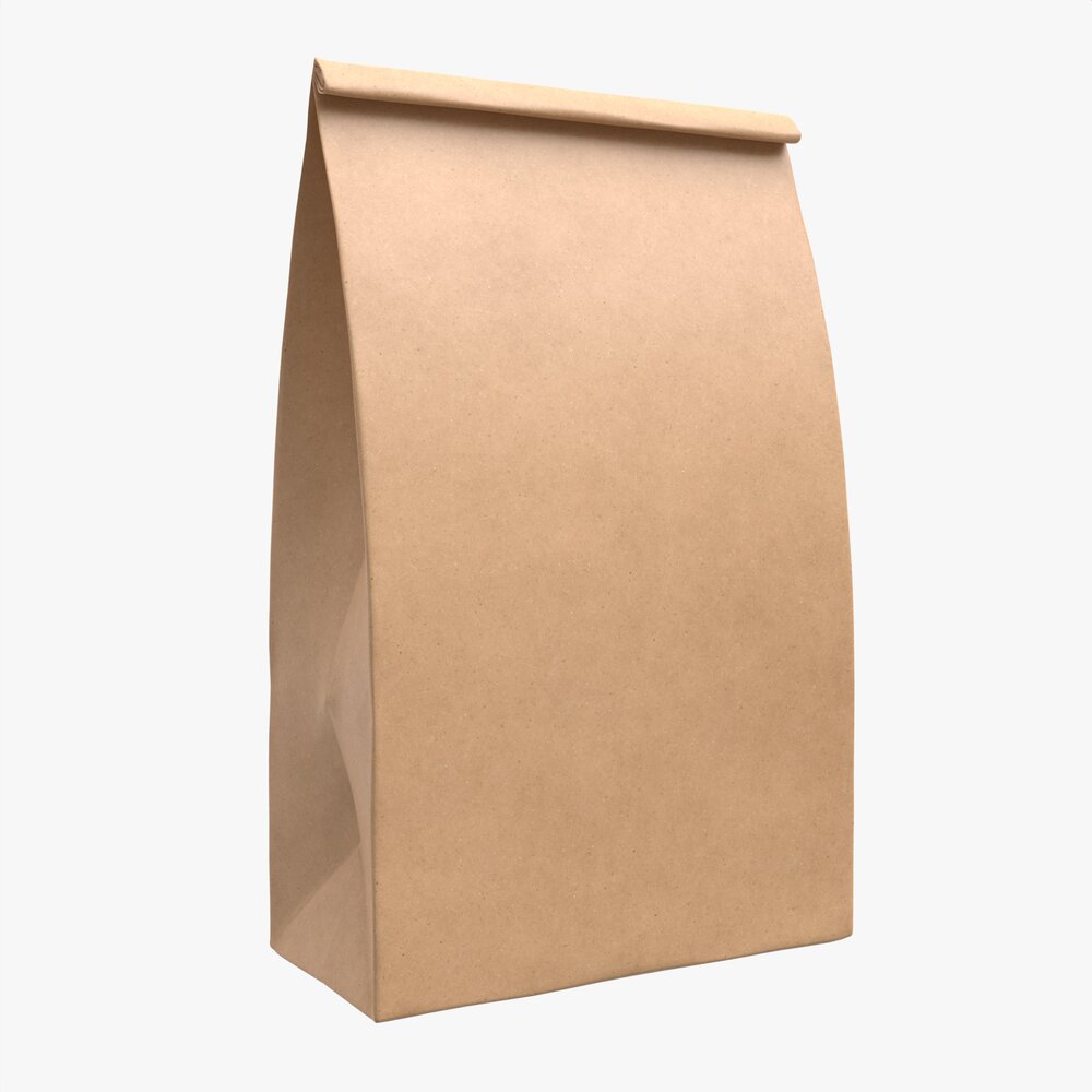 Paper Bag Packaging 03 3D model