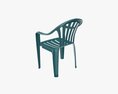 Plastic Chair Stackable 02 3D模型