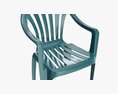 Plastic Chair Stackable 02 3d model