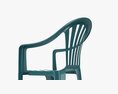 Plastic Chair Stackable 02 3D 모델 