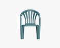 Plastic Chair Stackable 02 3D-Modell